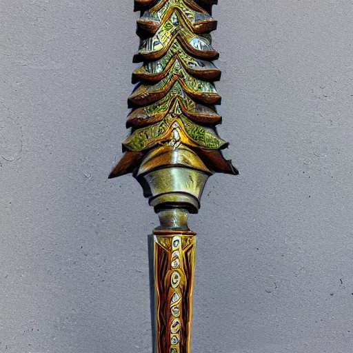 Image similar to ornate bismuth longsword