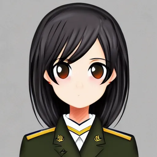 Image similar to beautiful girl, elegant, us army captain uniform, anime girl wearing uniform, sketch, drawing, doodle, hand - drawn