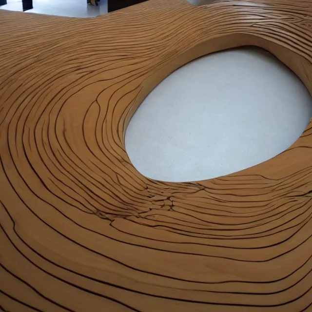 Image similar to floating wood, curves, art atation