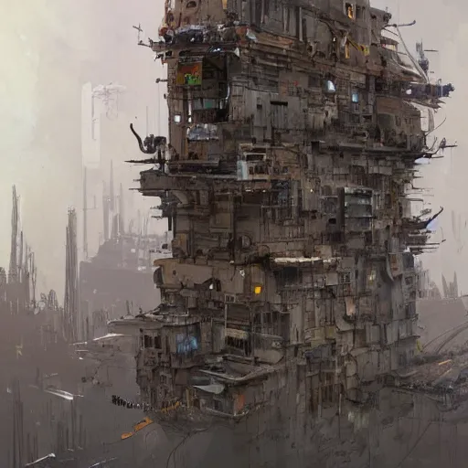 Image similar to an incredible mega structure building by ian mcque