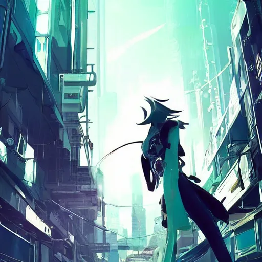 Prompt: luxury advertisement, white and teal colors. highly detailed post-cyberpunk sci-fi asian city in style of cytus and deemo, mysterious vibes, by Ilya Kuvshinov, by Greg Tocchini, nier:automata, set in half-life 2, beautiful with eerie vibes, very inspirational, very stylish, surrealistic, perfect digital art, mystical journey in strange world, bastion game