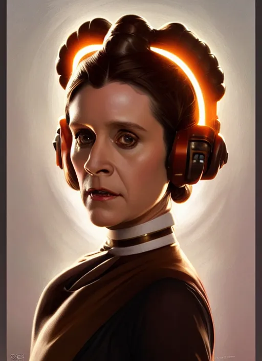 Prompt: symmetry!! portrait of princess leia organa, intricate, elegant, highly detailed, digital painting, artstation, concept art, smooth, shallow focus, illustration, art by artgerm and greg rutkowski and alphonse mucha, 8 k