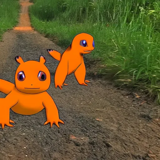 Image similar to trail cam footage of charmander