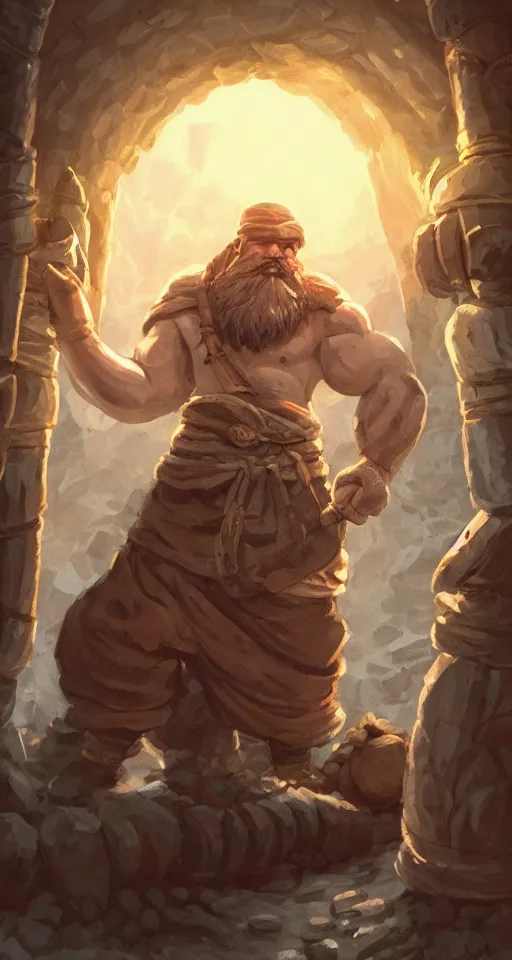 Prompt: Beautiful detailed high quality illustration of an old Slavic blacksmith, very strong and muscular man, a lot of Slavic decor elements and cloth::vibrant winter, romantic mood, morning sunlight::art by Ghibli Studio, League of Legends, Arcane, Wild Rift, trending on artstation::single solid body, no artefacts, no two heads, no two bodies