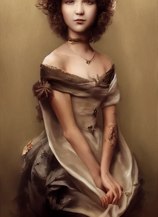 Prompt: portrait, elegant, highly detailed, matte painting, by william mccane