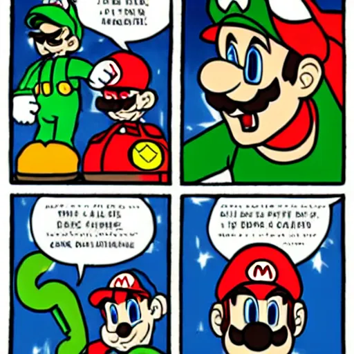 Prompt: super mario, by matt bors