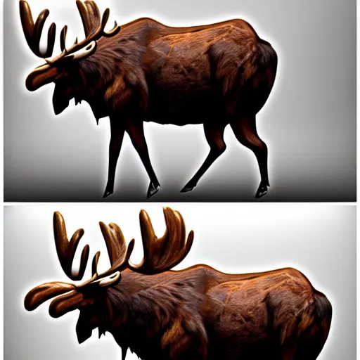 Image similar to really cool moose that owns a bakery that is a money laundering scheme, trending on artstation 8 k