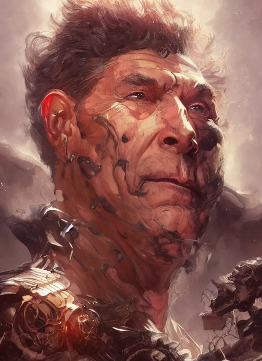 Image similar to Portrait of Kramer, marvel comics, dark, intricate, highly detailed, smooth, artstation, digital illustration by Ruan Jia and Mandy Jurgens and Artgerm and Wayne Barlowe and Greg Rutkowski and Frank Frazetta