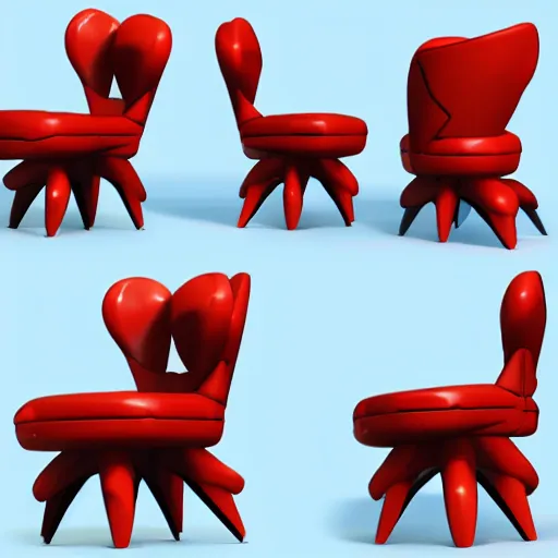 Image similar to a new pokemon resembling a chair, 3 d octane, unreal engine 5