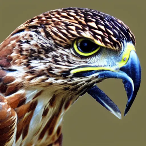 Prompt: hawk morphed with a rattlesnake