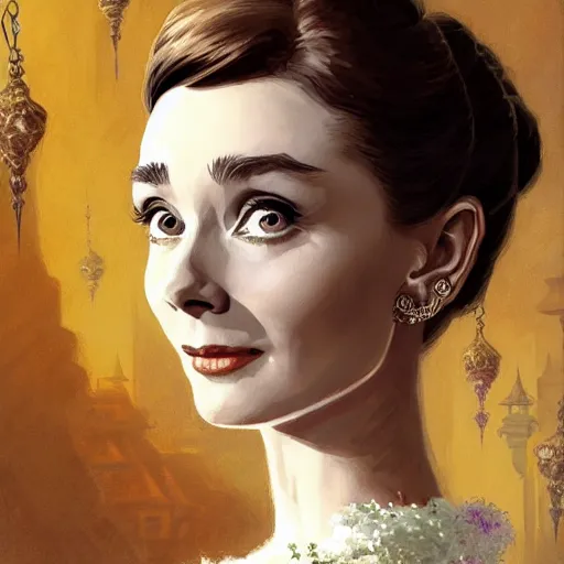 Image similar to audrey hepburn in an epic victorian novel, various backgrounds, intricate, elegant, highly detailed, digital painting, artstation, matte, illustration, art by artgerm, greg rutkowski, loish, rhads, ferdinand knab, makoto shinkai, lois van baarle, ilya kuvshinov, rossdraws, tom bagshaw