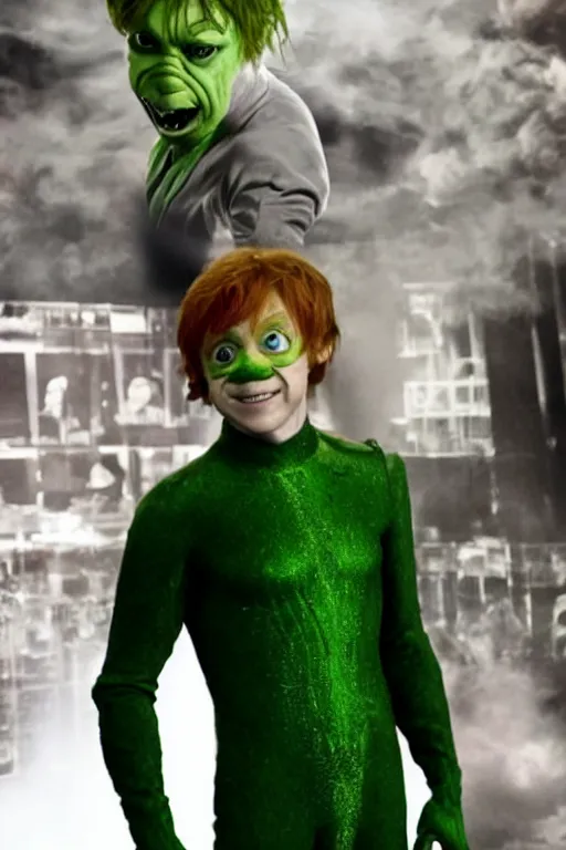 Image similar to Rupert Grint as The Green Goblin