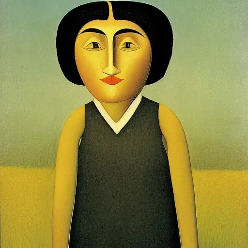 Image similar to a woman by henri rousseau