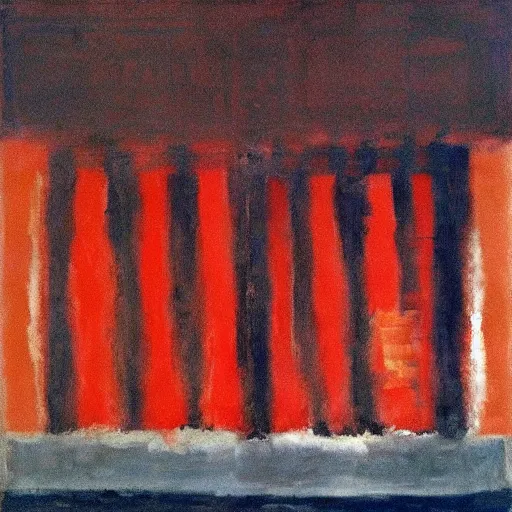 Prompt: “New York city apartment on fire, mark Rothko”