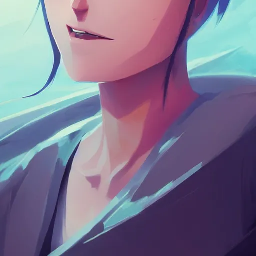 Image similar to face icon stylized minimalist bleach, loftis, cory behance hd by jesper ejsing, by rhads, makoto shinkai and lois van baarle, ilya kuvshinov, rossdraws global illumination