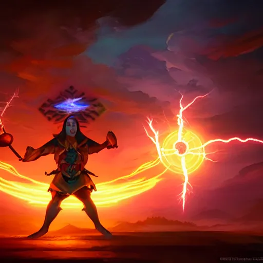 Prompt: tattooed gym bro mage in a lightning storm magic spell vfx, diagonal spell vfx, hearthstone colour style, fantasy game spell icon, fantasy epic digital art, by greg rutkowski