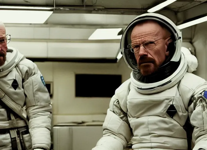 Image similar to film still of Walter White as Cooper in Interstellar, 4k