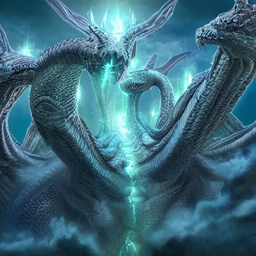 Image similar to tiamat, 4k, realistic