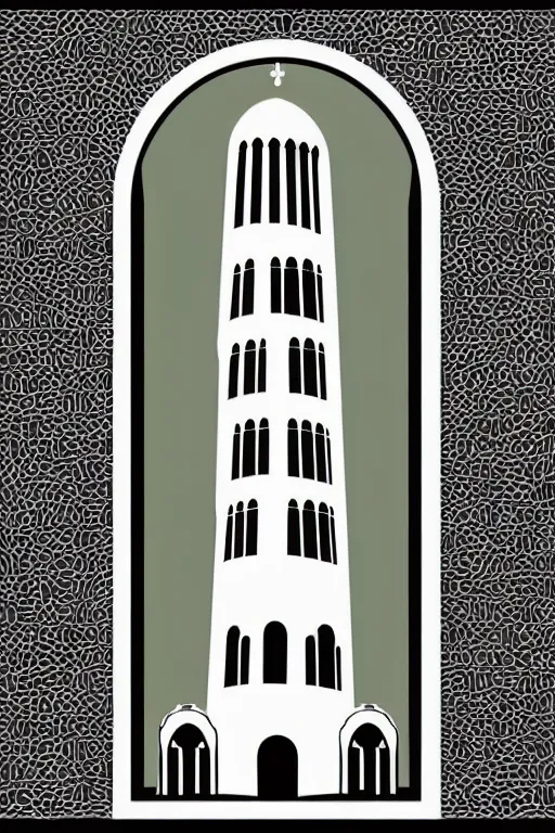 Image similar to minimalist boho style art of galata tower istanbul, illustration, vector art