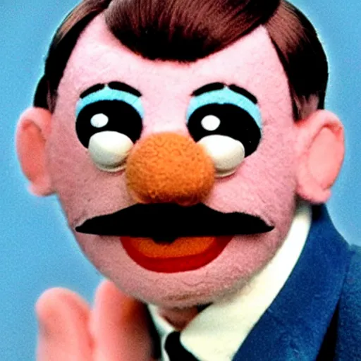 Image similar to Adolf Hitler as a muppet