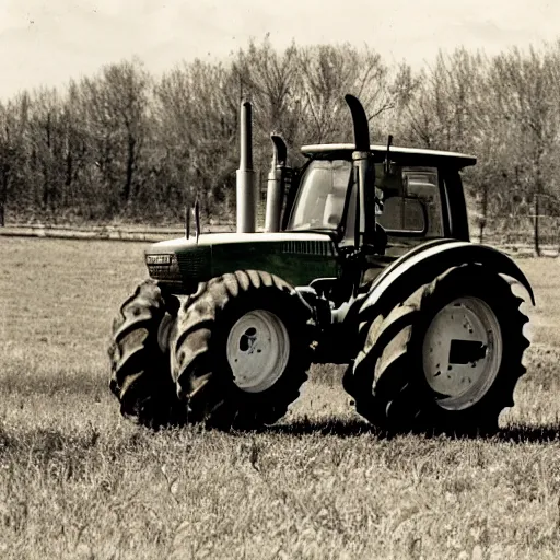 Prompt: a tractor with armor and mounted missiles