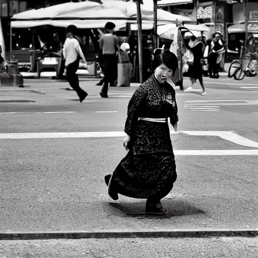 Image similar to chinese woman wearing a one - legged dress,