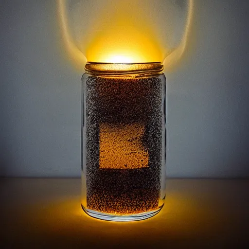 Prompt: smokey dreams in a jar, light by shaft of sunlight, Award Winning Masterpiece On 85mm by Simon Bruntnell