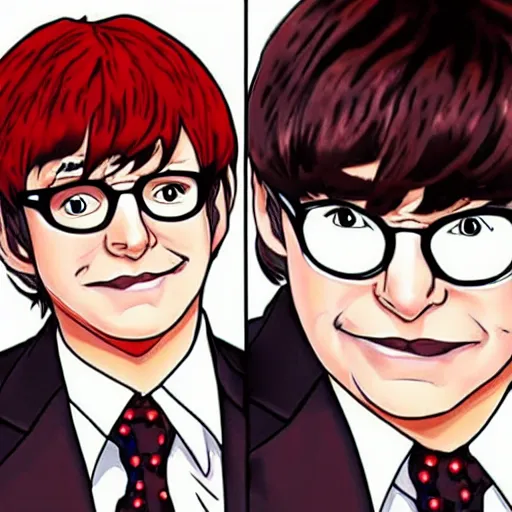 Image similar to Austin Powers as an anime character