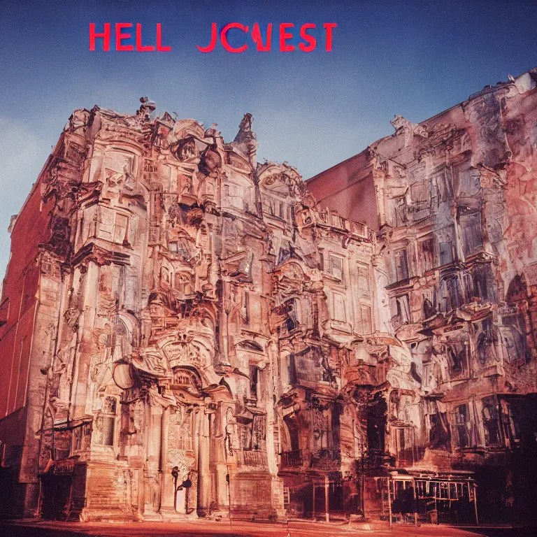 Image similar to hell sightseeing album cover, film, soft lighting gradient. no text no watermarks.