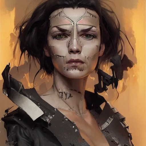 Image similar to highly detailed, rammstein!!, young, by artgerm and greg rutkowski