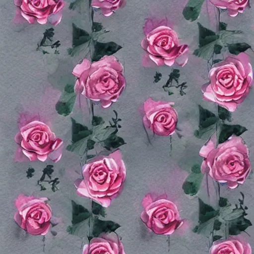 Image similar to watercolor gothic roses