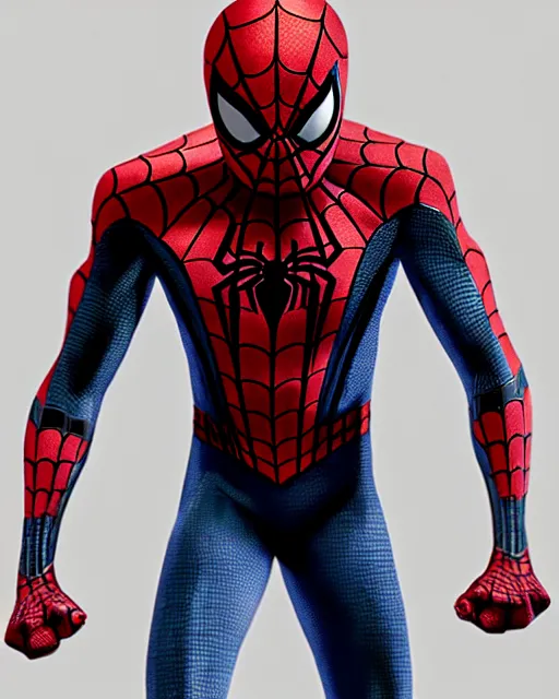 Image similar to spider - armor mk iii : designed using horizon labs resources to oppose the latest versions of the sinister six spiderman