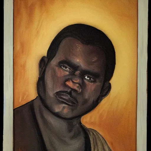 Prompt: fantasy portrait of a dark - skinned tavern keeper