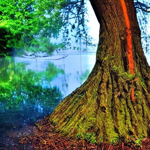 Image similar to tree made of water