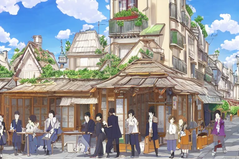 Prompt: Paris, Kyoto Animation