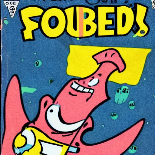 Image similar to 1 9 5 0's comic magazine cover of spongebob