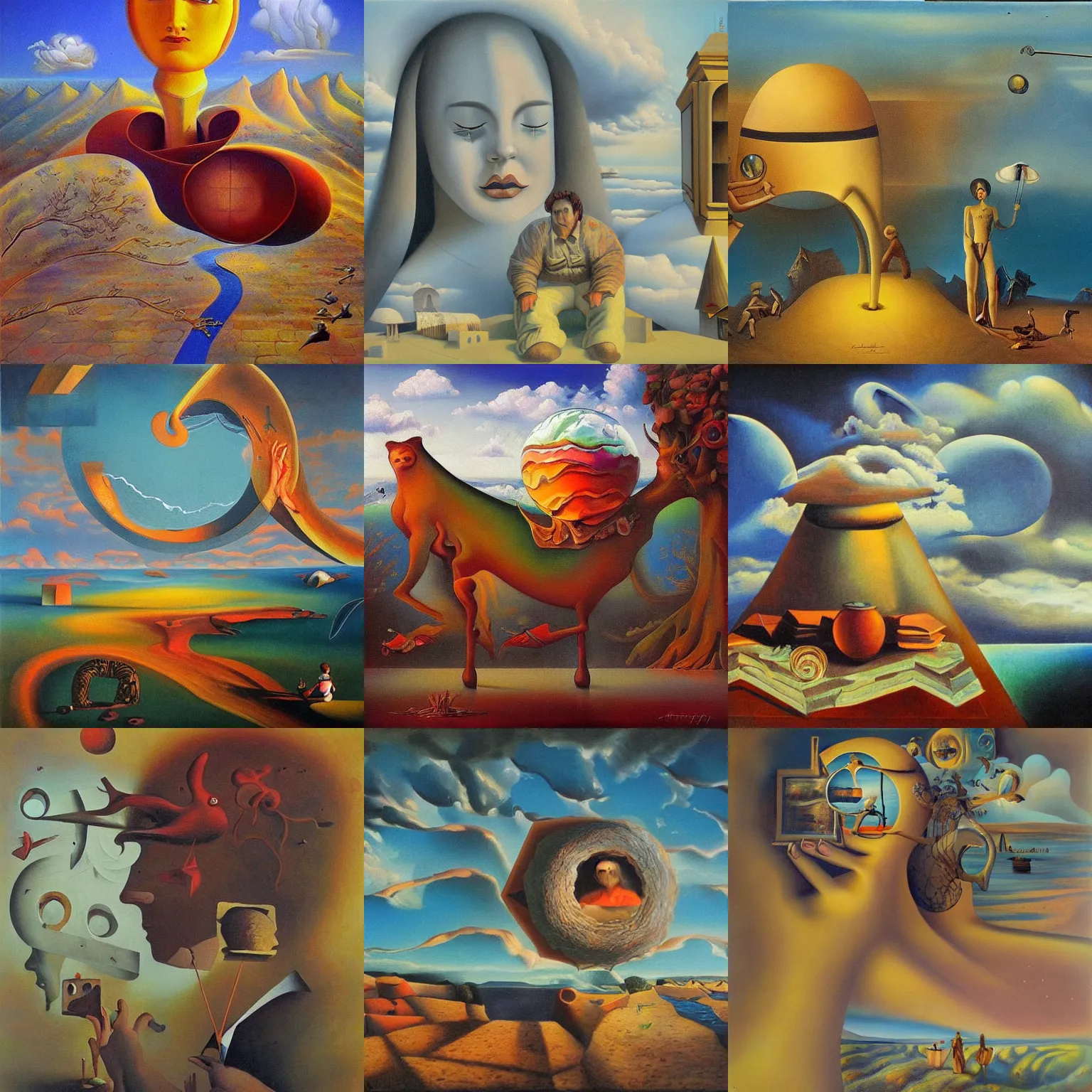 Prompt: surrealism, painting of hasbulla magomedov