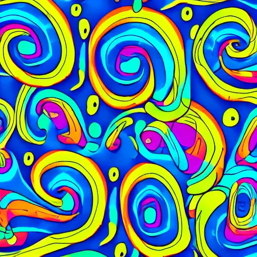 Prompt: psychedelic fabric pattern