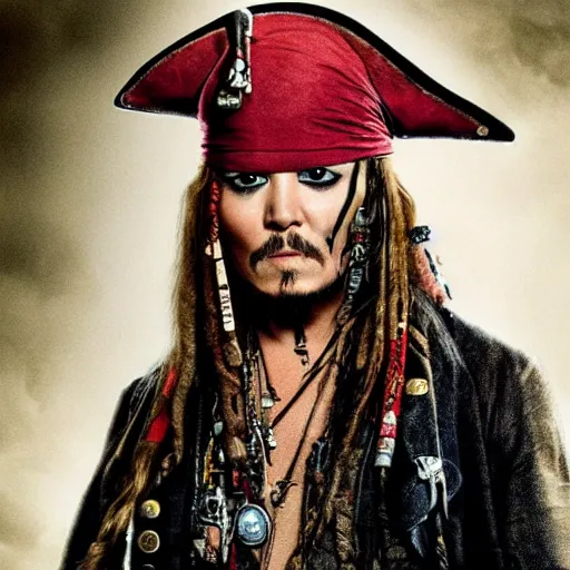 Image similar to axl rose replacing johnny depp in the lead role in pirates of the caribbean ( 2 0 2 4 ) film poster