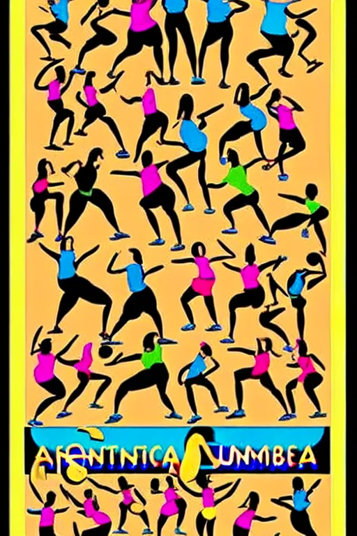 Image similar to Ancient zumba fitness art poster from Jesus time