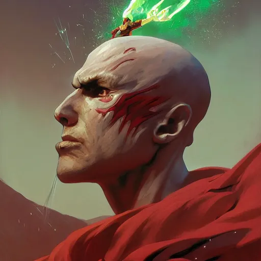 Image similar to 4k headshot of Spawn from Macfarlane comics , killing with green fire by Craig Mullins, ilya kuvshinov, krenz cushart, epic , artgerm trending on artstation by Edward Hopper and Dan Mumford and WLOP and Rutkovsky, beksinski carl spitzweg moebius and tuomas kocar, intricate artwork by caravaggio, Unreal Engine 5, Lumen, Nanite , 4K headshot of godlike clown with defined arms and open hands and bloody clothes with giant mandala wings , intricate face , flawless anime cel animation by Kentaro Miura, psychedelic , highly detailed upper body , professionally post-processed , beautiful, scary, symmetry accurate features, epic, octane rendered, anime masterpiece, accurate