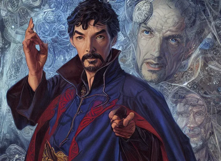 Image similar to a highly detailed presedential portrait of stephen strange, james gurney, james jean