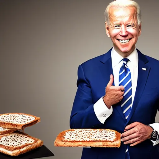 Image similar to joe biden as a poptart, professional product photography