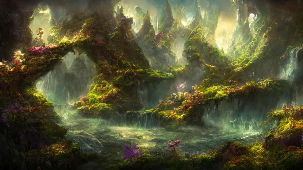 a beautiful fantasy dream world, trending on