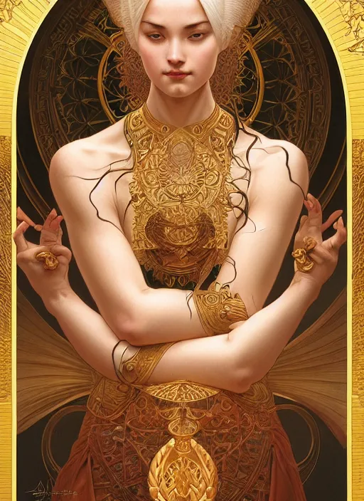 Image similar to perfectly detailed lotus!!! blessed by nature with ever - increasing physical mental perfection, symmetrical! intricate, sensual features, highly detailed, biblical divine holy perfection!! digital painting, artstation, concept art, smooth, sharp focus, illustration, art by artgerm and greg rutkowski and alphonse mucha