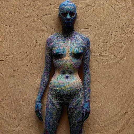 Prompt: dmt bodies. Mesh of human figures intertwined. earthen colors. Realistic marble sculptures.