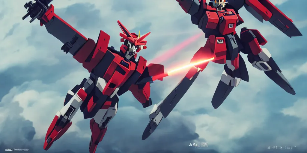 Image similar to socialist gundam flying in the sky, socialist poster, highly detailed, digital painting, trending artstation, concept art, cinematic lighting,, epic, octane render,