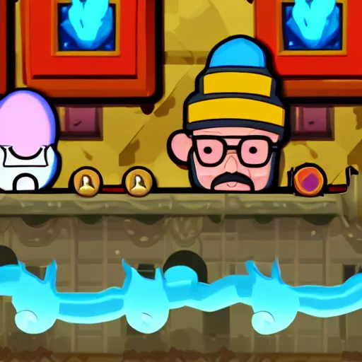 Prompt: a screenshot of walter white in cookie run