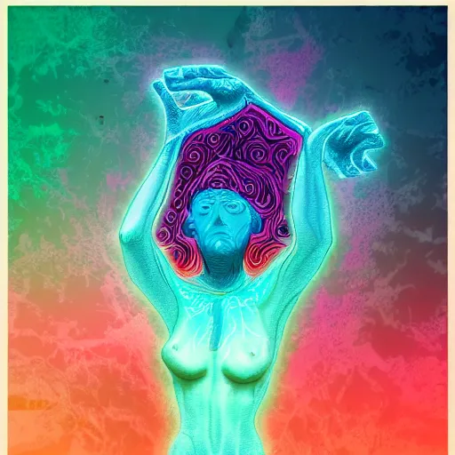 Image similar to soul transfer, digital art