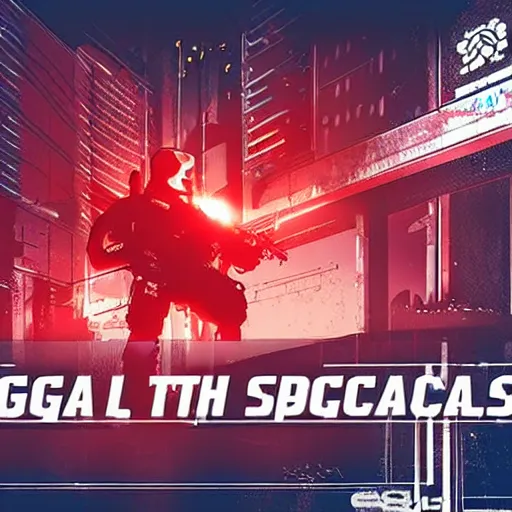 Image similar to digital mascot for special operations service in cyberpunk style